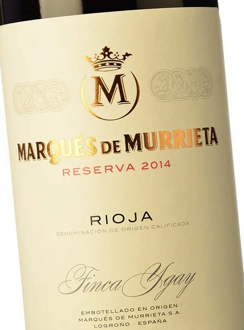 Red Reserva wine Marques Murrieta 2015
